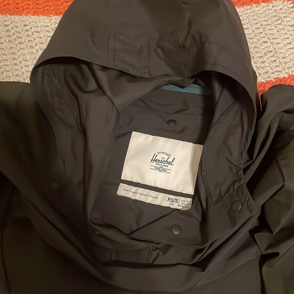 Herschel Supply Company Black Hooded Rain Cape - Picture 7 of 11